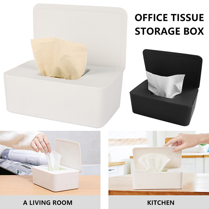 Wet Tissue Box Dustproof Wipes Dispenser Φορητό Tissue Box Κουτί αποθήκευσης με καπάκι για αυτοκίνητο Οργάνωση επιφάνειας εργασίας οικιακού γραφείου Hot sale