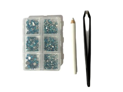 Λευκό/Πράσινο/Μπλε/Ροζ Opal Μίγμα επείγουσα επιδιόρθωση νυχιών Rhinestone Crystal SS6-SS30 Glass Strass Non Hot fix Rhinestones Decoretion