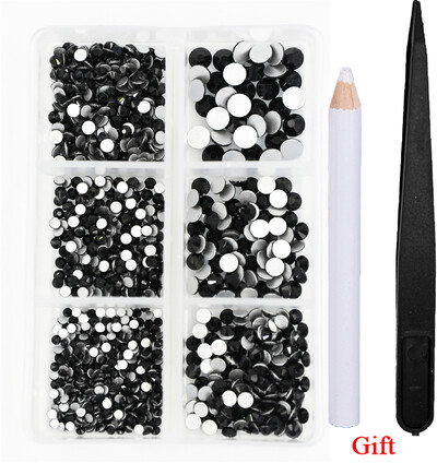 Λευκό/Πράσινο/Μπλε/Ροζ Opal Μίγμα επείγουσα επιδιόρθωση νυχιών Rhinestone Crystal SS6-SS30 Glass Strass Non Hot fix Rhinestones Decoretion