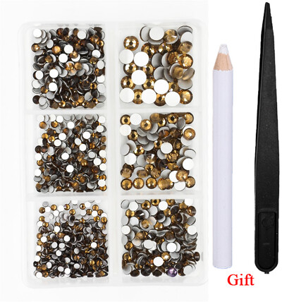 Λευκό/Πράσινο/Μπλε/Ροζ Opal Μίγμα επείγουσα επιδιόρθωση νυχιών Rhinestone Crystal SS6-SS30 Glass Strass Non Hot fix Rhinestones Decoretion