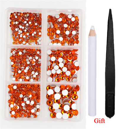 Λευκό/Πράσινο/Μπλε/Ροζ Opal Μίγμα επείγουσα επιδιόρθωση νυχιών Rhinestone Crystal SS6-SS30 Glass Strass Non Hot fix Rhinestones Decoretion