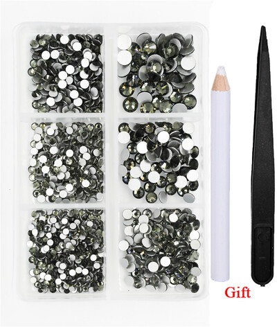 Λευκό/Πράσινο/Μπλε/Ροζ Opal Μίγμα επείγουσα επιδιόρθωση νυχιών Rhinestone Crystal SS6-SS30 Glass Strass Non Hot fix Rhinestones Decoretion