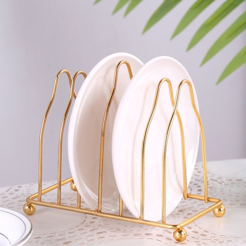 Metalinis geležies virtuvės indų lėkštės laikiklis Metalinis nutekėjimo stovo priedai Namų restorano baro stalo reikmenys