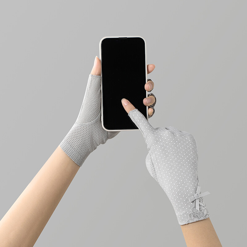 Moterų vasaros ploni pirštai be pirštų važinėjimas puse pirštų vairavimas neslystantis jutiklinis ekranas, apsaugantis nuo ultravioletinių spindulių, pirštinės, moteriškos