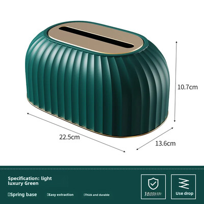 Υψηλής αισθητικής οικιακής χρήσης Κουτί χαρτομάντηλου σε στυλ συρταριού Αποθήκευση Ελαφρύ πολυτελές στυλ Σαλόνι Επιφάνεια εργασίας Προηγμένο κουτί χαρτομάντηλου τύπου ελατηρίου