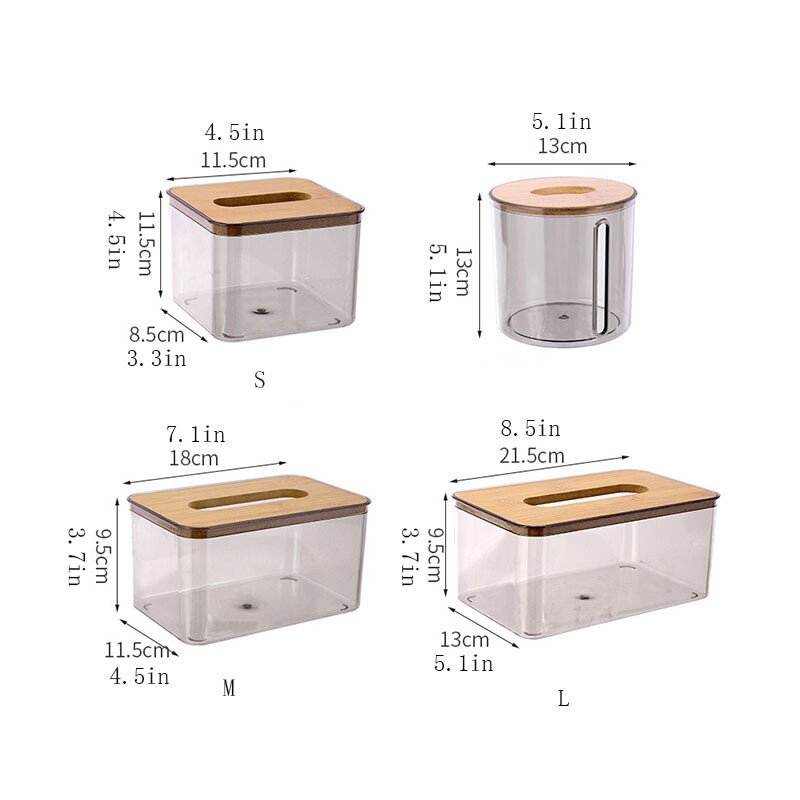 Διακοσμητικό κάλυμμα χαρτομάντιλου, Διαφανές χαρτομάντηλο για το σπίτι και το γραφείο, πολυλειτουργικό κουτί αποθήκευσης, απλό χαρτομάντηλο