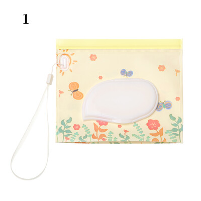 1Pc Cute Baby Wet Wipes Bag Flip Cover Tissue Box Fashion Χρήσιμα καλλυντικά πουγκί Βρεφικό καρότσι μεταφοράς αξεσουάρ θήκης