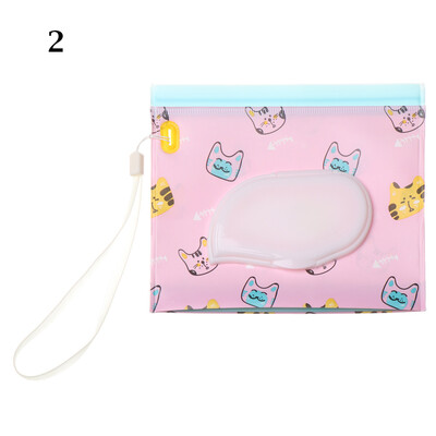 1Pc Cute Baby Wet Wipes Bag Flip Cover Tissue Box Fashion Χρήσιμα καλλυντικά πουγκί Βρεφικό καρότσι μεταφοράς αξεσουάρ θήκης