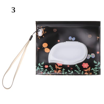 1Pc Cute Baby Wet Wipes Bag Flip Cover Tissue Box Fashion Χρήσιμα καλλυντικά πουγκί Βρεφικό καρότσι μεταφοράς αξεσουάρ θήκης