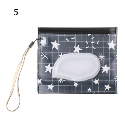 1Pc Cute Baby Wet Wipes Bag Flip Cover Tissue Box Fashion Χρήσιμα καλλυντικά πουγκί Βρεφικό καρότσι μεταφοράς αξεσουάρ θήκης