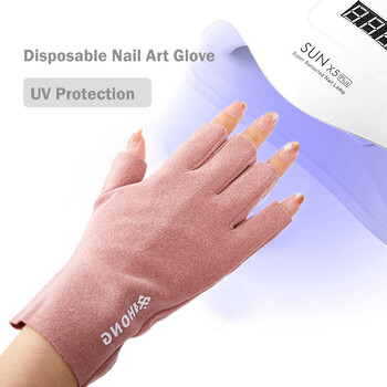 1 Pair Nail Art Glove Glove UV Protection Glove Anti UV Radiation Protection Gloves Protecter For Nail Art Gel Led Lamp Εργαλείο μανικιούρ