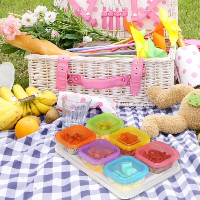 Posude za hranu za bebe Posude za hranu za bebe s poklopcima Kontejner za preljev za salatu za višekratnu upotrebu i kutija za hranu za bebe za blagovanje