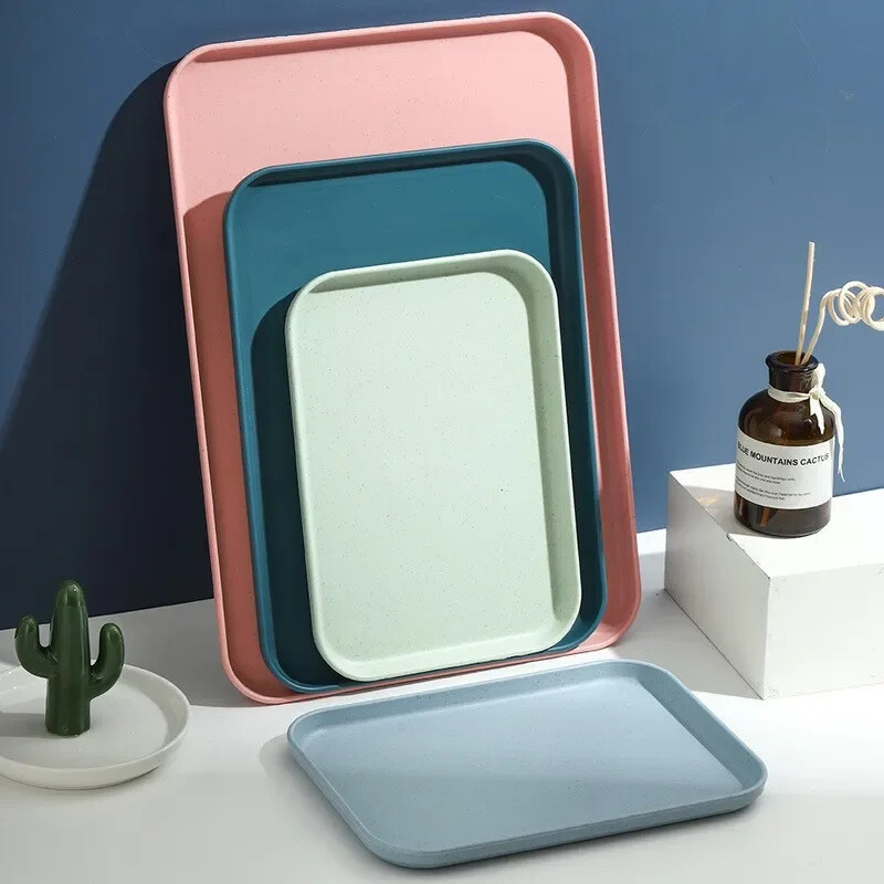 Πλαστικός δίσκος σερβιρίσματος Οικιακός δίσκος τσαγιού για γλυκά φρούτων Αντιολισθητικός στις γρατσουνιές Πλαστικός δίσκος μαγειρικής αποθήκευσης Μαγειρικά σκεύη