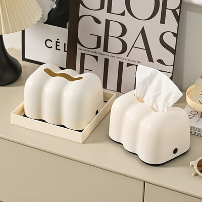 Cloud Creative Tissue Box Household Bathroom Paper Suction Box Υψηλής ποιότητας κρέμα λευκό χάρτινο κουτί τοίχου