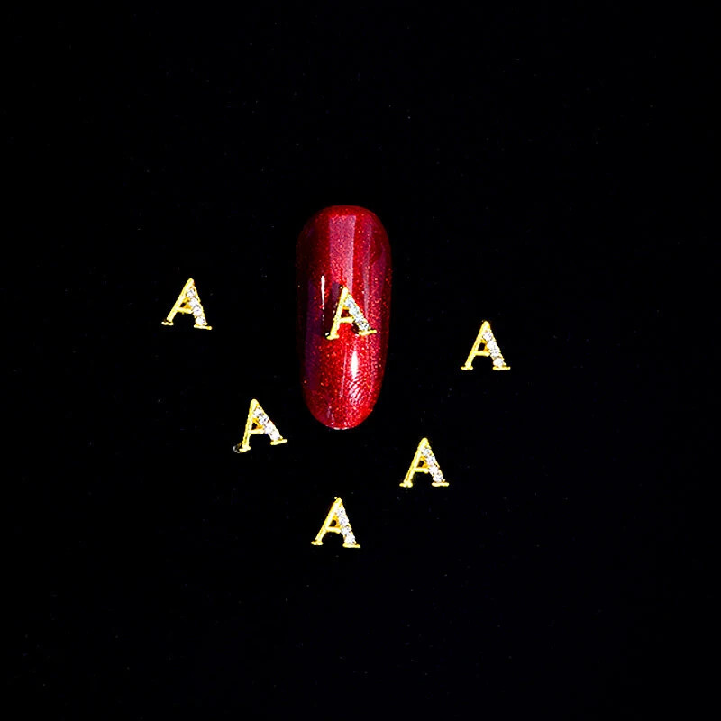 26 τμχ 3D Nail Art Alphabet Letter Rhinestones Alloy Nail Charms Διακόσμηση νυχιών Ακρυλικά Tips Glitter Rhinestones Διακόσμηση