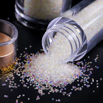 1Bottle Pixie Crystal&AB Nail Art Rhinestones Glitter DIY Crafts Μανικιούρ Γυάλινο Στρας Κοσμήματα Κατασκευής Πέτρες Χάντρες για Ρούχα