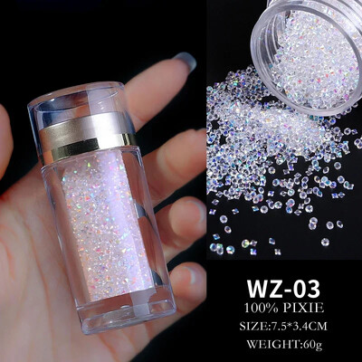 1 bočica Pixie Crystal&AB Nail Art Rhinestones Glitter DIY Crafts Manikura Staklo Strass Izrada nakita Kamenje Perle za odjeću