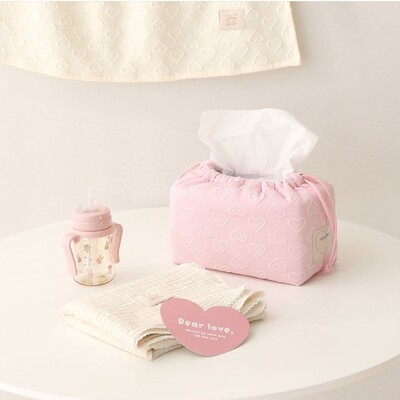 Dječja kolica Srce Vlažne maramice Kutija za izvlačenje maramica Putni automobil Prijenosna ručna torba za pohranu Novorođenče Viseća torba za kolica