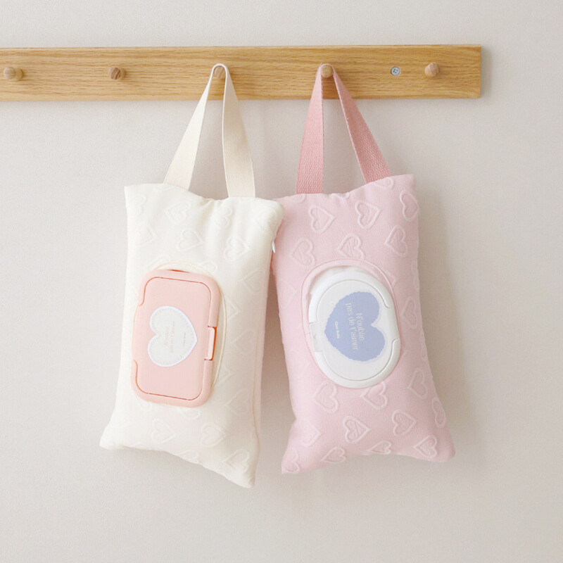 Dječja kolica Srce Vlažne maramice Kutija za izvlačenje maramica Putni automobil Prijenosna ručna torba za pohranu Novorođenče Viseća torba za kolica