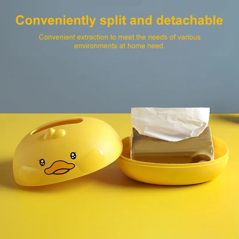1 τμχ Cartoon Yellow Duck Tissue Box Creative Home Σαλόνι Τραπεζάκι σαλονιού Χάρτινο κουτί Δίχτυ Κόκκινο Κοιτώνα Επιτραπέζιο κουτί αποθήκευσης χαρτιού