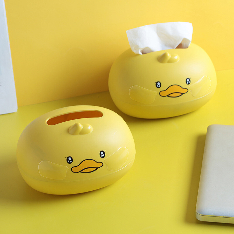 1 τμχ Cartoon Yellow Duck Tissue Box Creative Home Σαλόνι Τραπεζάκι σαλονιού Χάρτινο κουτί Δίχτυ Κόκκινο Κοιτώνα Επιτραπέζιο κουτί αποθήκευσης χαρτιού