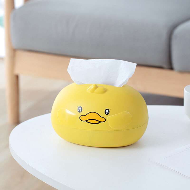 1 τμχ Cartoon Yellow Duck Tissue Box Creative Home Σαλόνι Τραπεζάκι σαλονιού Χάρτινο κουτί Δίχτυ Κόκκινο Κοιτώνα Επιτραπέζιο κουτί αποθήκευσης χαρτιού