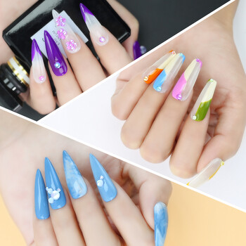 Clou Beaute Nail Art Beads Macaroon Χρώμα Μικτό Μέγεθος Γοργόνα Στρογγυλό Μικροσκοπικό Μπαλάκι Γυάλινες Κρυστάλλινες Χάντρες Τρισδιάστατα στρας DIY Διακόσμηση