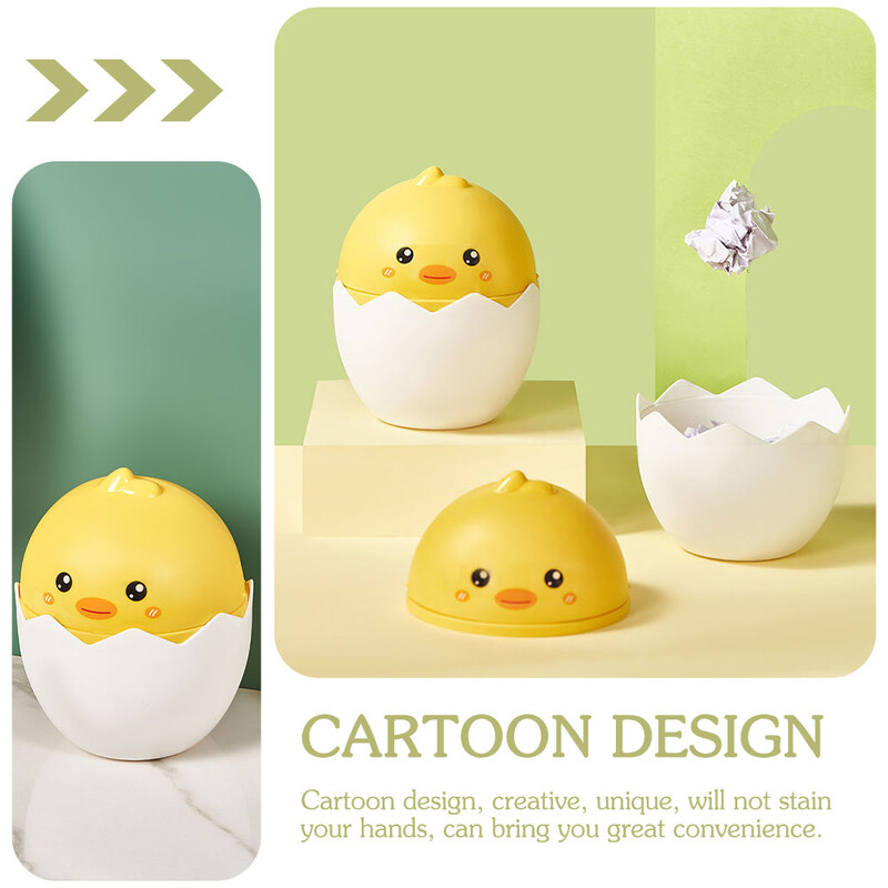 Κάδος απορριμμάτων γραφείου μίνι γραφείου Γραφείο οικιακής χρήσης μικροσκοπικό πτυσσόμενο καπάκι Pp Επιτραπέζιο παιδικό καρτούν πολλαπλών χρήσεων