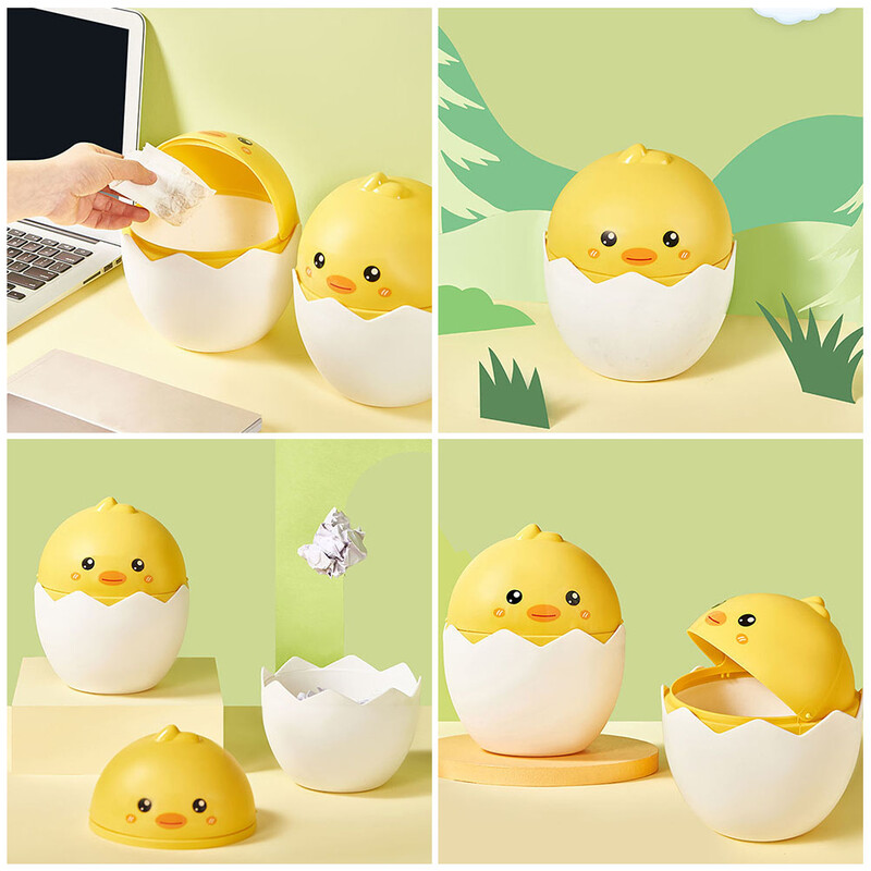 Κάδος απορριμμάτων γραφείου μίνι γραφείου Γραφείο οικιακής χρήσης μικροσκοπικό πτυσσόμενο καπάκι Pp Επιτραπέζιο παιδικό καρτούν πολλαπλών χρήσεων