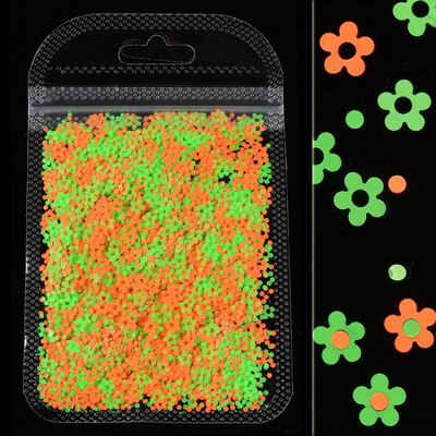 Mješavina fluorescentnog cvijeta šljive Šljokice za dizajn noktiju Svjetlucave svjetlucave ljuskice Ukrasi za nokte Gel lak Pribor za manikuru