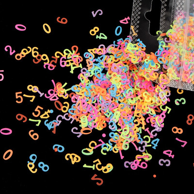 Mješavina fluorescentnog cvijeta šljive Šljokice za dizajn noktiju Svjetlucave svjetlucave ljuskice Ukrasi za nokte Gel lak Pribor za manikuru