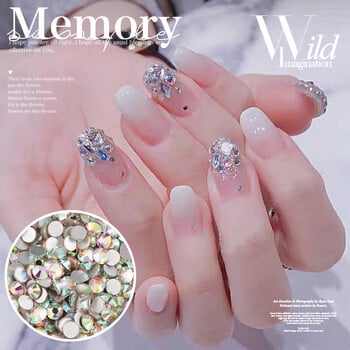 Top Glitter Crystal AB SS3-SS40 Non Hot Fix FlatBack Ραπτική & Ύφασμα Ενδύματα Nail Art Διακοσμήσεις νυχιών