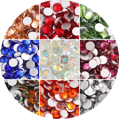 Top Glitter Crystal AB SS3-SS40 Non Hot Fix FlatBack Šivanje i odjeća od tkanine Ukrasi za nokte nail art