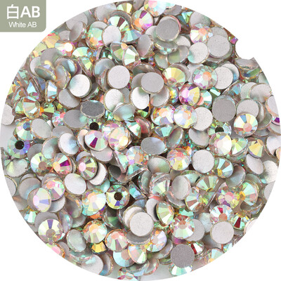 Top Glitter Crystal AB SS3-SS40 Non Hot Fix FlatBack Ραπτική & Ύφασμα Ενδύματα Nail Art Διακοσμήσεις νυχιών