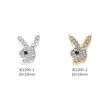 Luxury Nail Charms Gold Alloy Bunny Glitter Diamond Rhinestone Crystal for DIY Jewelry Manicure Nail Art Decorations Αξεσουάρ