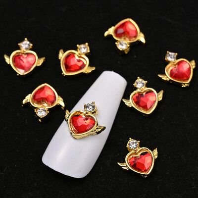 Luksuzni privjesci za nokte Zlatna legura Zeko Glitter Diamond Rhinestone Crystal za DIY nakit Manikura Nail Art Decorations Dodaci