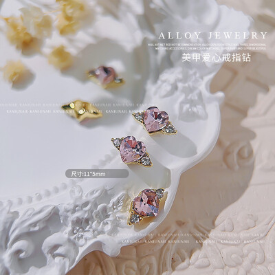 Luksuzni privjesci za nokte Zlatna legura Zeko Glitter Diamond Rhinestone Crystal za DIY nakit Manikura Nail Art Decorations Dodaci