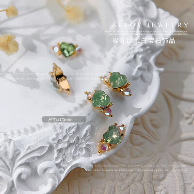 Luksuzni privjesci za nokte Zlatna legura Zeko Glitter Diamond Rhinestone Crystal za DIY nakit Manikura Nail Art Decorations Dodaci