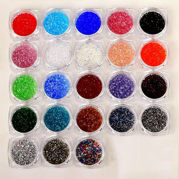 1440 τμχ Crystal AB Mini Nail Rhinestone Crystal 3D Nail Rhinestone Διακόσμηση DIY Nails Art Pixie Rhinestone Micro Diamond Gems