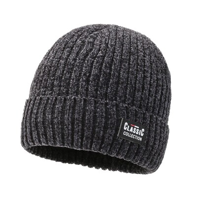 NIXHIT Plus Velvet Debelo toplo krzno Skullies Beanies Muške zimske kape Pletene kape Jahaće za muškarce Kape od šenilskog flisa Muška kapa Z256