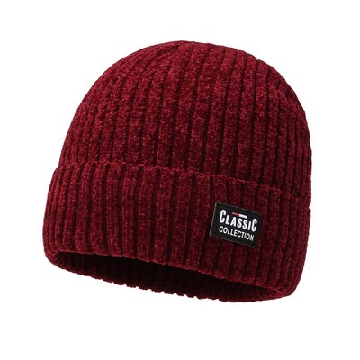 NIXHIT Plus Velvet Debelo toplo krzno Skullies Beanies Muške zimske kape Pletene kape Jahaće za muškarce Kape od šenilskog flisa Muška kapa Z256