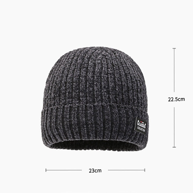 NIXHIT Plus Velvet Debelo toplo krzno Skullies Beanies Muške zimske kape Pletene kape Jahaće za muškarce Kape od šenilskog flisa Muška kapa Z256