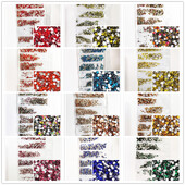1200 komada različitih veličina Kristalno prozirni AB bez hitnih popravka Flatback Strass Glitter Nail Art Ukrasi za 3D odjeću Nail Art Dekoracije
