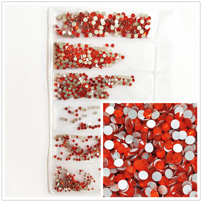 1200 komada različitih veličina Kristalno prozirni AB bez hitnih popravka Flatback Strass Glitter Nail Art Ukrasi za 3D odjeću Nail Art Dekoracije