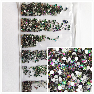 1200 komada različitih veličina Kristalno prozirni AB bez hitnih popravka Flatback Strass Glitter Nail Art Ukrasi za 3D odjeću Nail Art Dekoracije