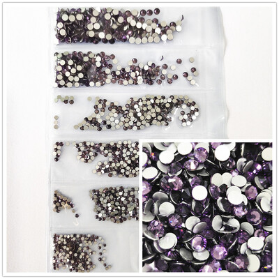 1200 komada različitih veličina Kristalno prozirni AB bez hitnih popravka Flatback Strass Glitter Nail Art Ukrasi za 3D odjeću Nail Art Dekoracije