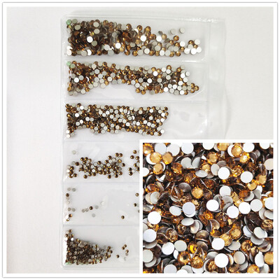 1200 komada različitih veličina Kristalno prozirni AB bez hitnih popravka Flatback Strass Glitter Nail Art Ukrasi za 3D odjeću Nail Art Dekoracije