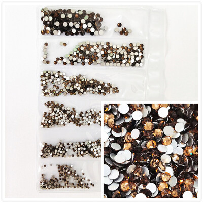 1200 komada različitih veličina Kristalno prozirni AB bez hitnih popravka Flatback Strass Glitter Nail Art Ukrasi za 3D odjeću Nail Art Dekoracije