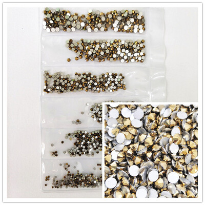1200 komada različitih veličina Kristalno prozirni AB bez hitnih popravka Flatback Strass Glitter Nail Art Ukrasi za 3D odjeću Nail Art Dekoracije