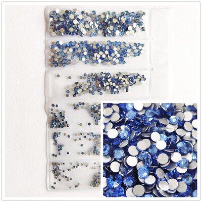 1200 komada različitih veličina Kristalno prozirni AB bez hitnih popravka Flatback Strass Glitter Nail Art Ukrasi za 3D odjeću Nail Art Dekoracije